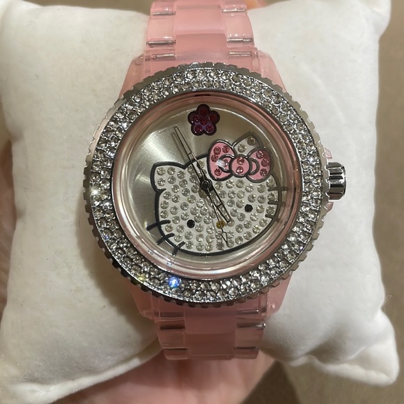 Hello Kitty Accessories - Hello Kitty Rhinestones Watch Pink band